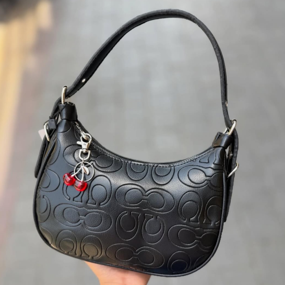 کیف دوشی زنانه برند کوچ Coach گیلاسی مناسب روزمره و مهمانی کد 404