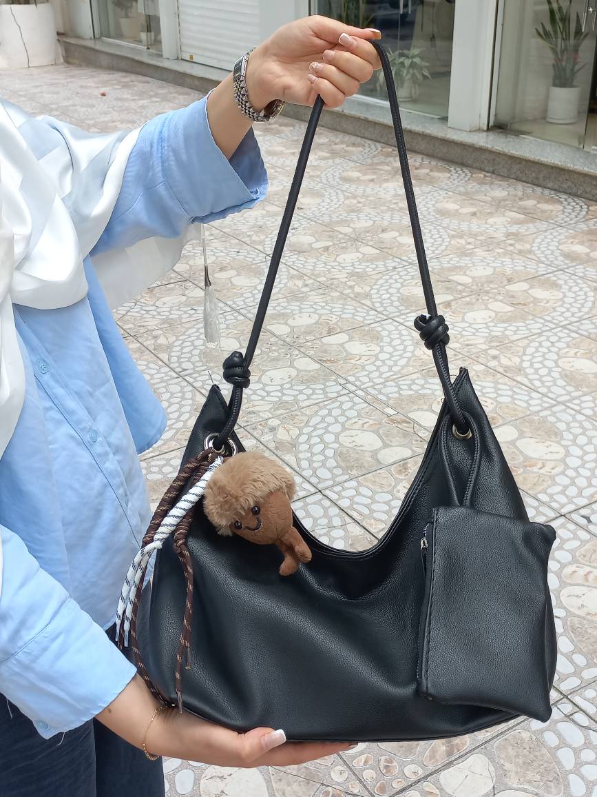 کیف دوشی زنانه شل بند طنابی مناسب روزمره و دانشگاه